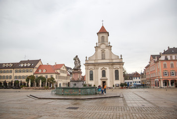 Fototapeta premium Cathedral of Ludwigsburg in the old town of Ludwigsburg, Germany.