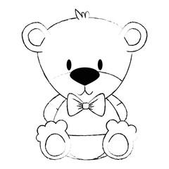 cute and adorable bear teddy character