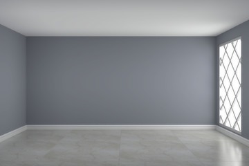 Empty room interior 3d rendering