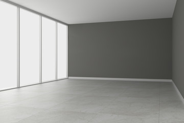 Empty room interior 3d rendering