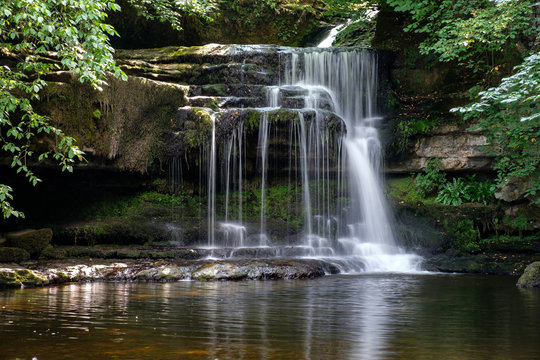 View of Cauldron Force at West Burton in The Yorkshire Dales National Park
