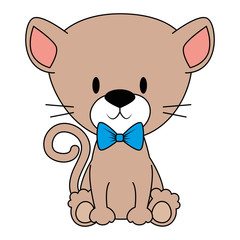 cute and adorable bear teddy character