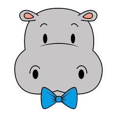 cute and adorable hippo character