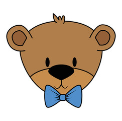 cute and adorable bear teddy character