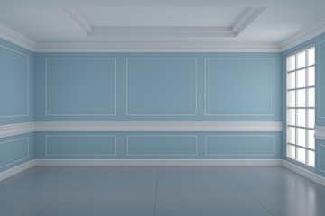 Empty room interior 3d rendering