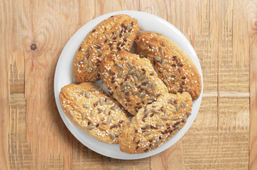 Oat biscuits with seeds