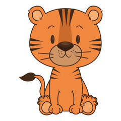 cute and adorable tiger character