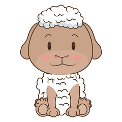 cute and adorable sheep character
