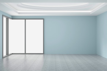 Empty room interior 3d rendering