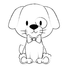 cute and adorable dog character