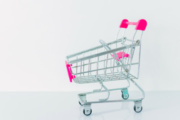 Pink model shopping cart