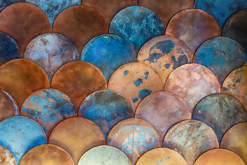 Fish scales japanese pattern. Abstract background on the marine theme © kvitkanastroyu