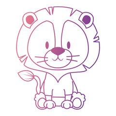 cute and adorable lion character