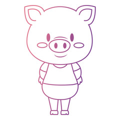 Obraz na płótnie Canvas cute and adorable piggy character