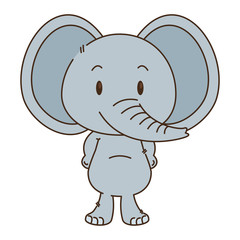 cute and adorable elephant character