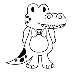 cute and adorable crocodile character