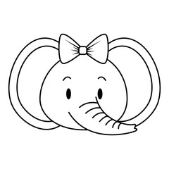 cute and adorable elephant character