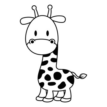 cute and adorable giraffe character