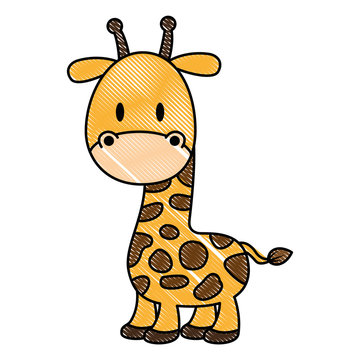 cute and adorable giraffe character