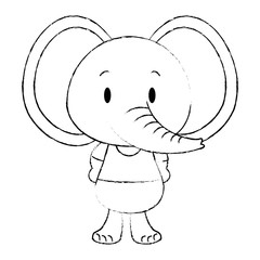 cute and adorable elephant character