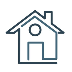 Modern house symbol icon, flat vector illustration