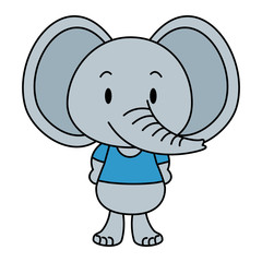 cute and adorable elephant character