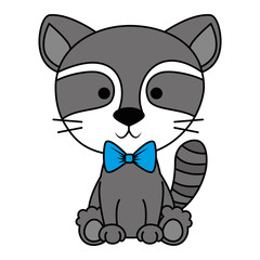 cute and adorable raccoon character