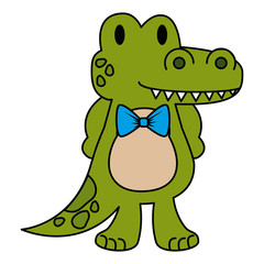 cute and adorable crocodile character