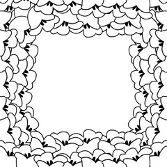 White Lily of the Valley Outline Border.