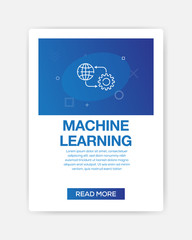 Fototapeta premium MACHINE LEARNING ICON INFOGRAPHIC