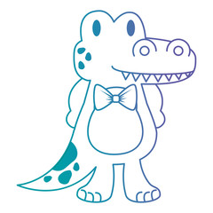 cute and adorable crocodile character