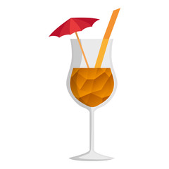 tropical cocktail cup icon