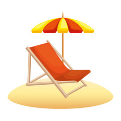 beach chair with umbrella