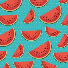watermelon sliced fruit pattern background