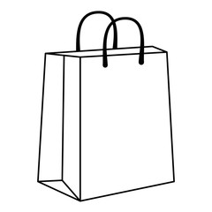 shopping bag isolated icon