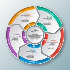 Fototapeta premium Abstract 3D Paper Infographics