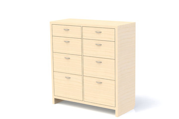 Wardrobe with drawers for clothes, linen, underwear, children's clothes.