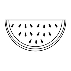 watermelon sliced fruit icon vector illustration design