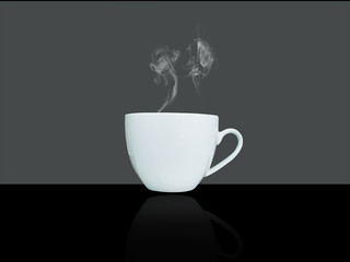 Coffee espresso on gray background