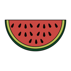 watermelon sliced fruit icon vector illustration design