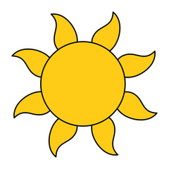 summer sun isolated icon vector illustration design