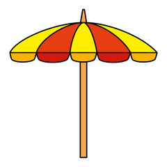 Obraz premium umbrella beach isolated icon vector illustration design