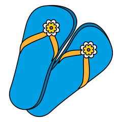 flip flops isolated icon vector illustration design