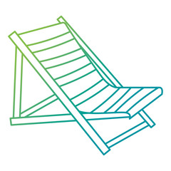 wooden beach chair icon vector illustration design