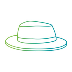 hat summer accessory icon vector illustration design