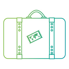 suitcase travel isolated icon vector illustration design