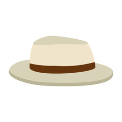 hat summer accessory icon vector illustration design