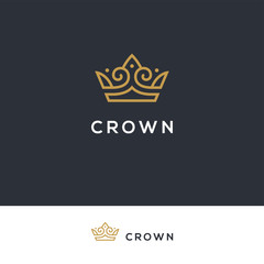 Linear elegant crown logo.