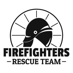 Firefighters rescue team logo. Simple illustration of firefighters rescue team vector logo for web design isolated on white background