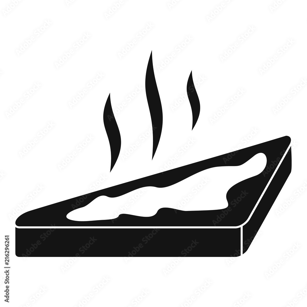 Poster hot butter of bread icon. simple illustration of hot butter of bread vector icon for web design isol